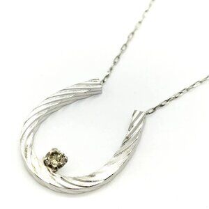 Jewelry Necklace Natural Diamond 0.05ct Platinum 1393543